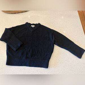 Banana Republic Women’s Black V-Neck Cotton Sweater - size L